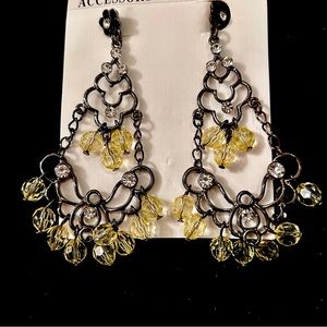 Black hearts and butterflies w/tiered crystals